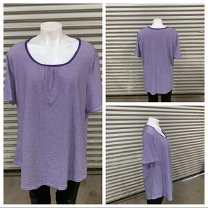 🛍️JMS purple and white stripped t shirt